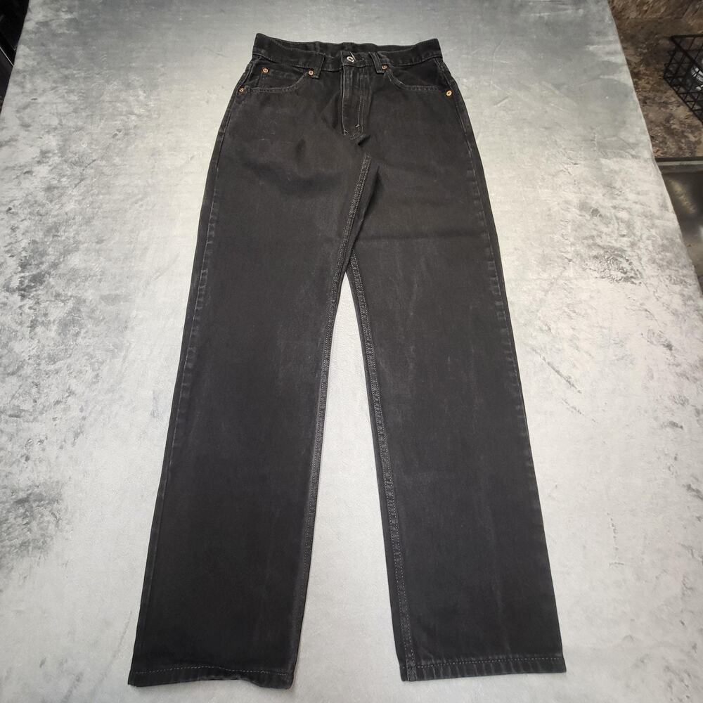 Levi's 550 Jeans Mens 29x32 Black Relaxed Tapered Denim Charcoal Wash Pockets